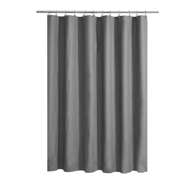 Gray Shower Curtain Liner - Premium PEVA Shower Liner for Bathroom, BPA & PVC Free, No Chemical Smell, Lightweight Standard Size Shower Curtain with 3 Magnets, Metal Grommets - Dark Gray