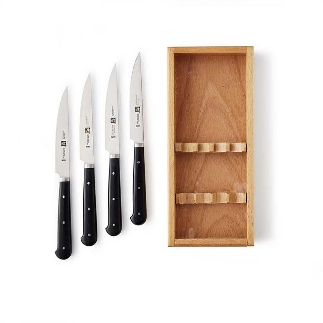 Zwilling Porterhouse Steak Knives in Wood Box, Set of 4