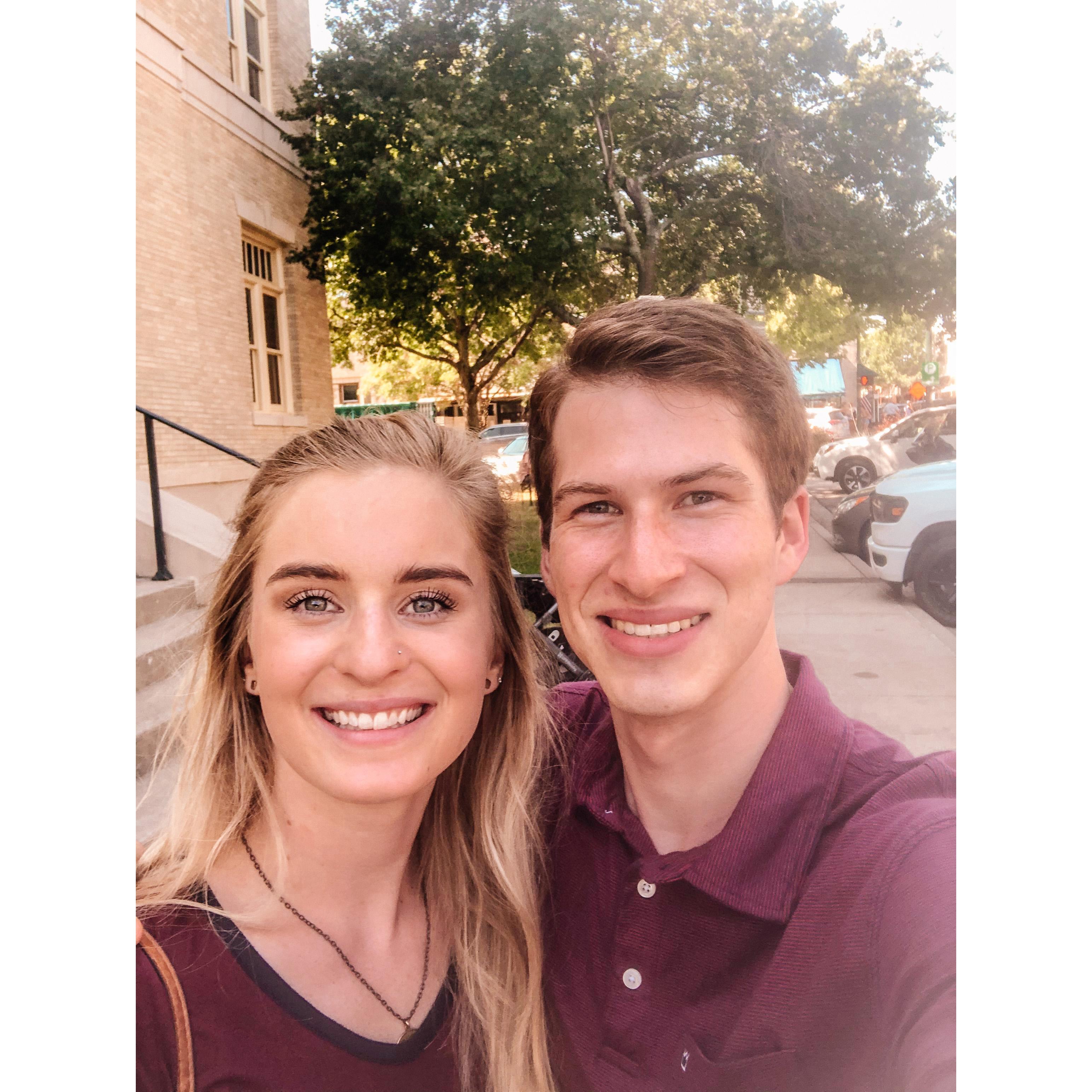 Our second date in downtown McKinney, TX
