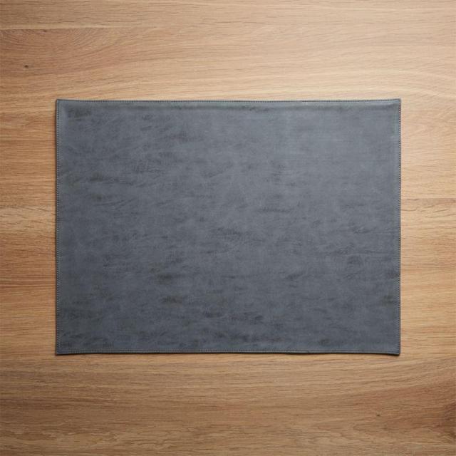 Crate and Barrel Ravine Reversible Faux Leather Placemat