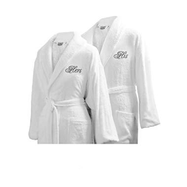 Luxor Linens Couple's Terry Cloth Bathrobe Egyptian Cotton Unisex Luxurious Soft Plush Elegant San Marco