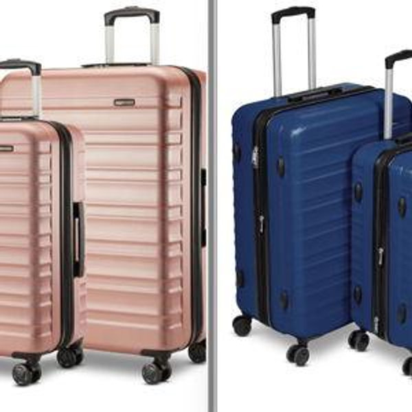 Amazon Basics 3-Piece Set (21", 26", 30"), Hardshell Suitcases With Wheels