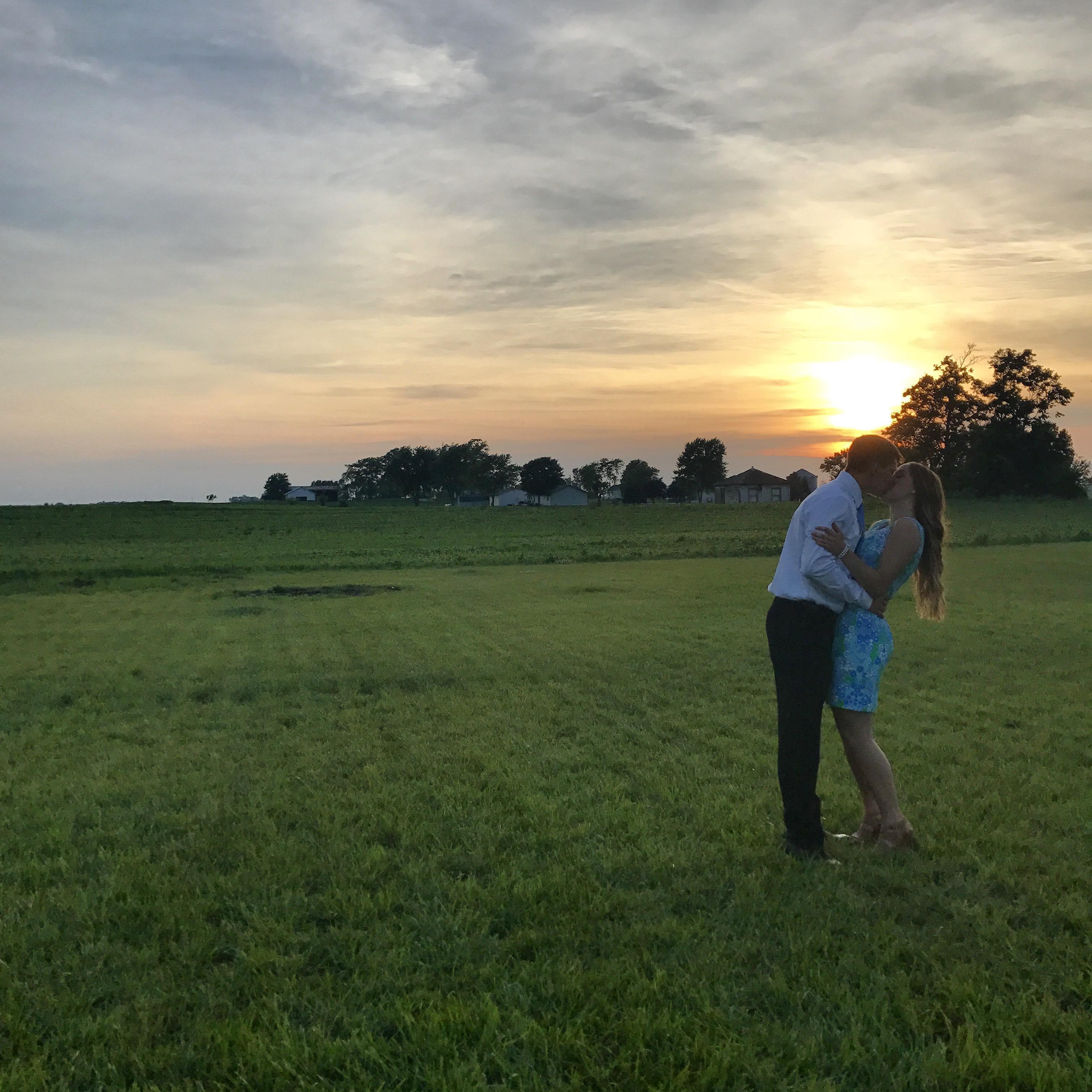 At a wedding in June 2017! The sunset was incredible!!!