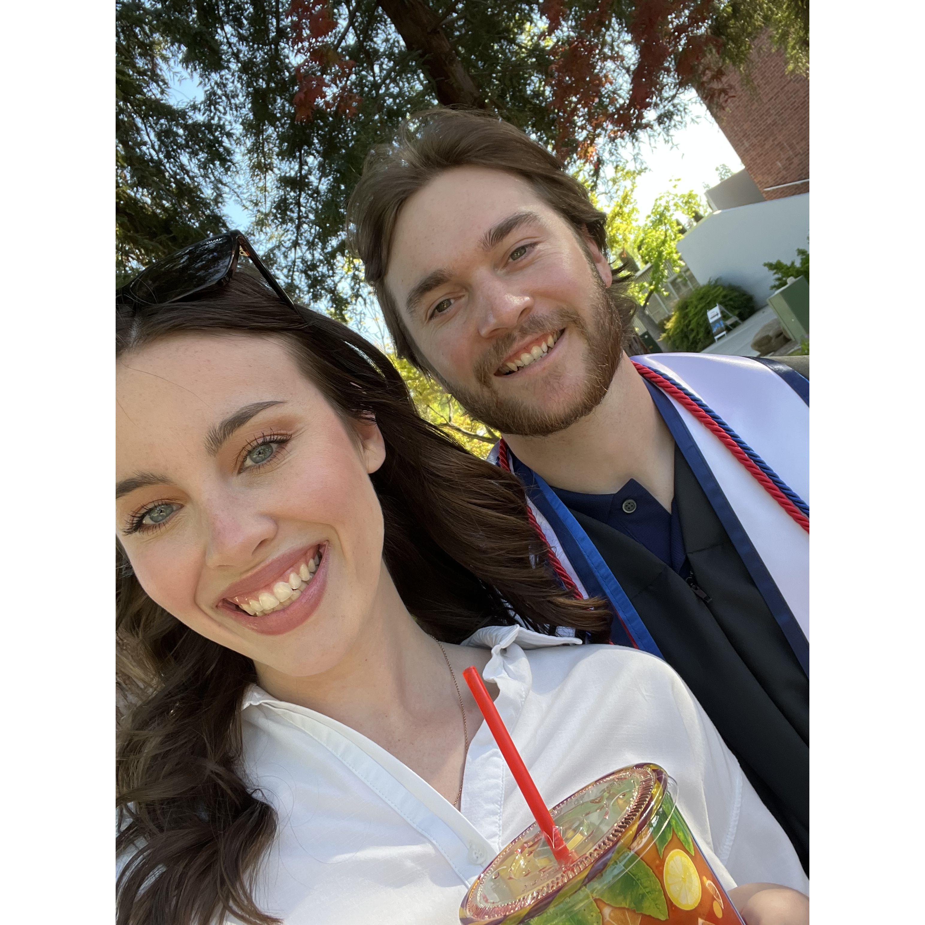 We were taking Bobby's graduation photos at CSU, Fresno April 15, 2023