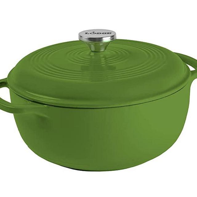 Lodge Enameled Cast Iron Dutch Oven, 6 Qt, Avocado