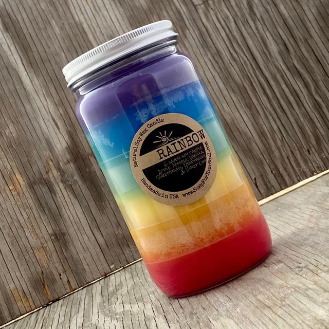 Rainbow Candle / Soy Candle with 6...