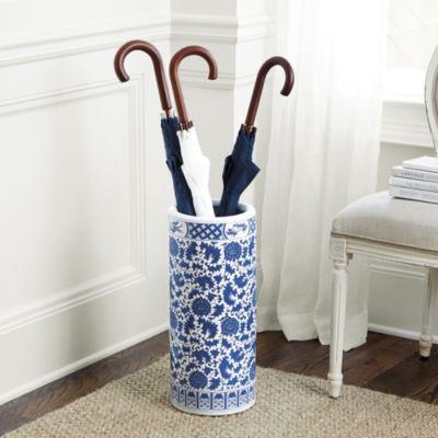 Blue & White Porcelain Umbrella Holder