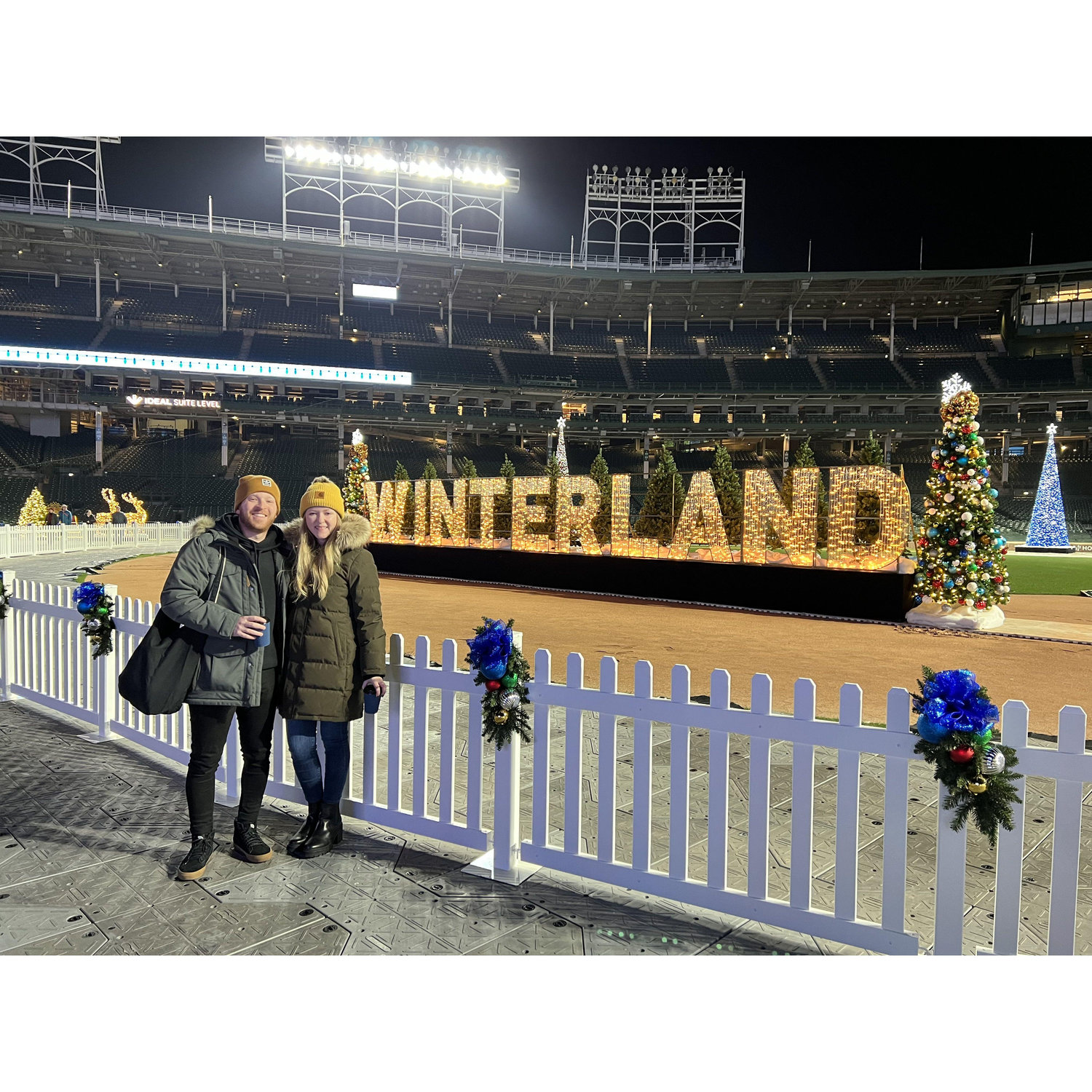 We attended WinterLand at Wrigley field and enjoyed ice skating, a mini train ride to all the bases, and plenty of hot cocoa