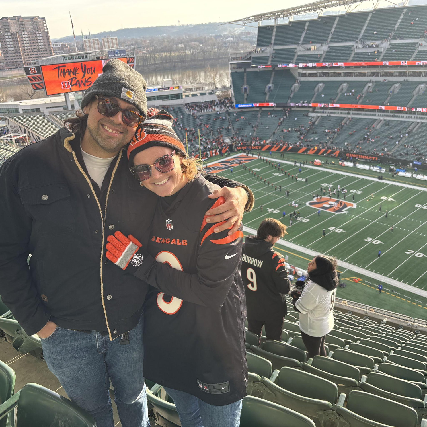 Supporting the Bengals at their last home game of the season