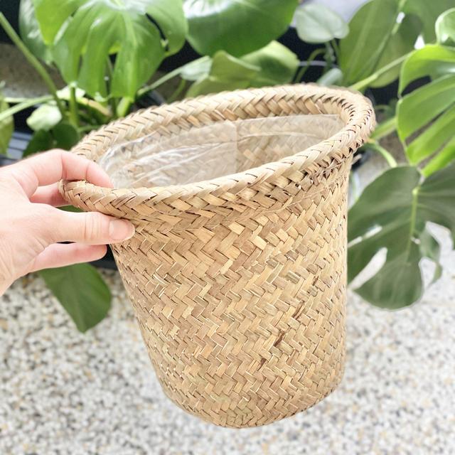 6" Seagrass Basket with Plastic Liner (LOCAL DELIVERY / PICKUP ONLY)