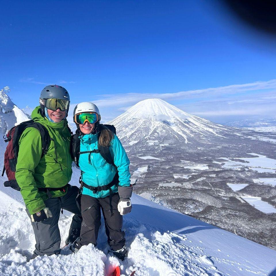 back country skiing on Hokkaido view of Mt Yotei