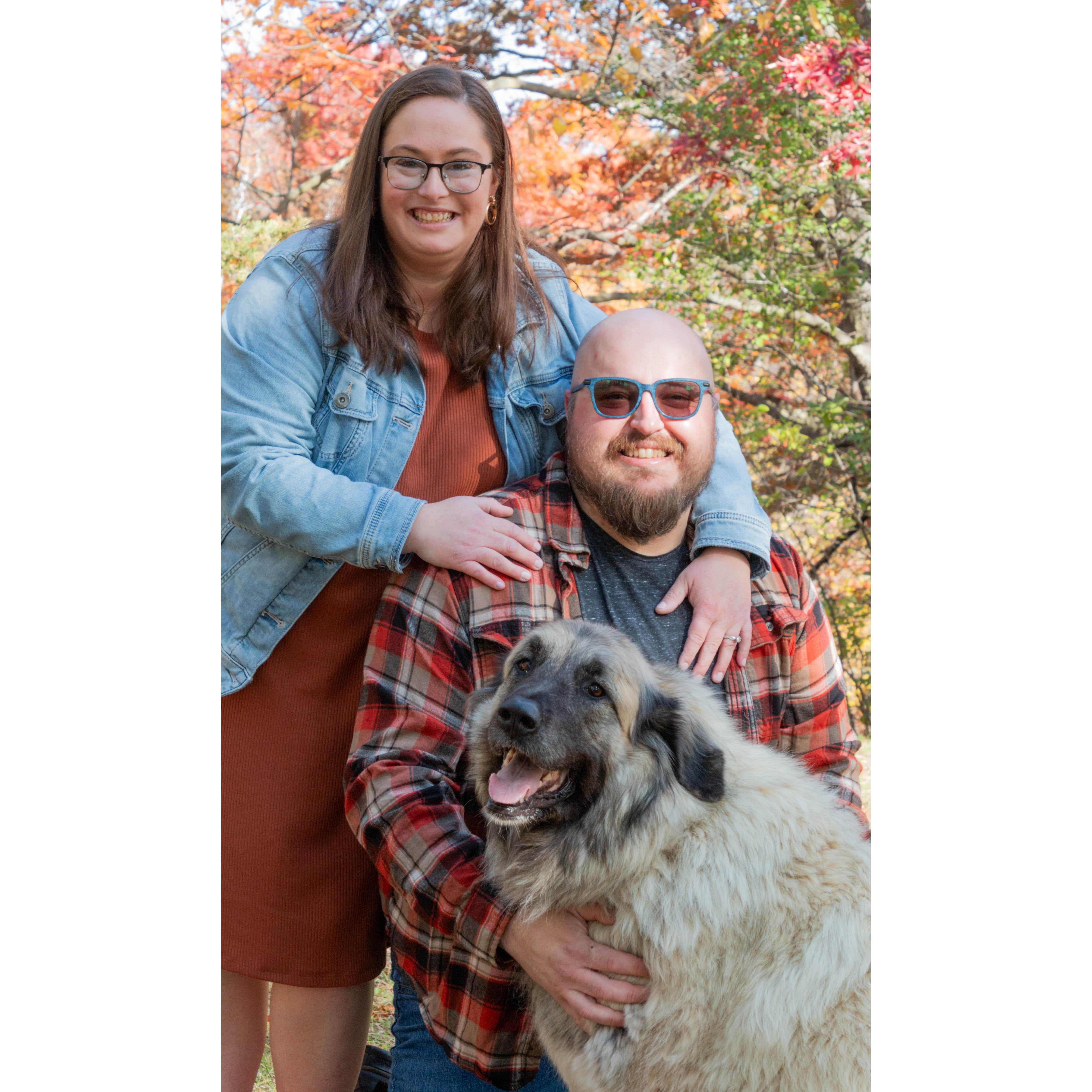 Engagement photo with Freyja! And she sat still!