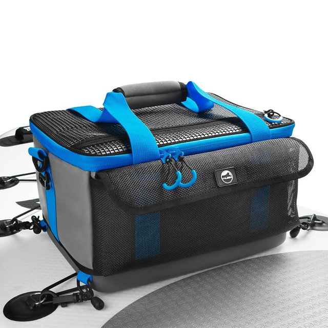YVLEEN Paddle Board Cooler, Upgraded Waterproof Hard Bottom, SUP Cooler Durable PVC Material Paddle Board Deck Bag with Mesh Front Pocket, Super Capacity for paddleboards and Kayaking Accessories