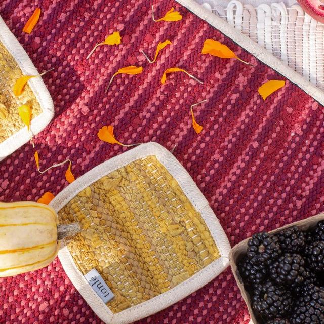 handwoven coasters - set of 4