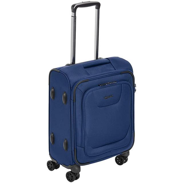 AmazonBasics Expandable Softside Carry-On Spinner Luggage Suitcase With TSA Lock And Wheels - 20.4 Inch, Blue