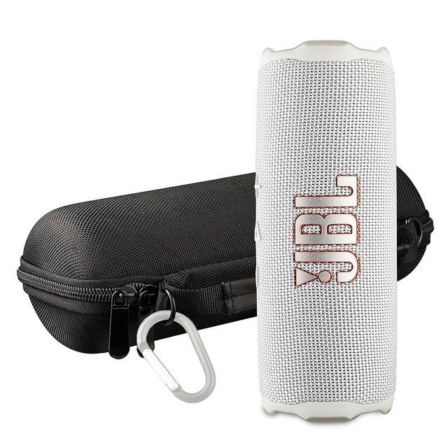 JBL Flip 7 Portable Bluetooth Speaker (White) | Bold Pro Sound with AI Sound Boost, 16-Hour Playtime, IP68 Waterproof & Dustproof, Auracast Multi-Speaker Pairing + Travel Case