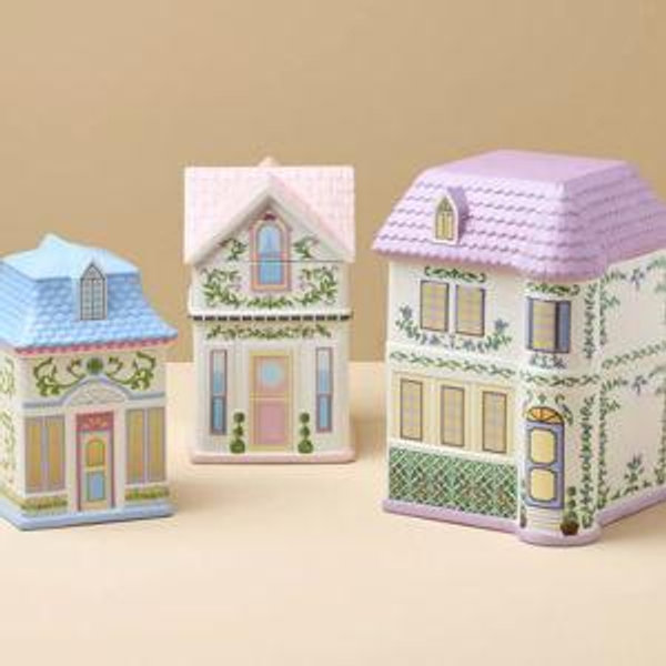 Lenox Village House Canisters - Set Of 3