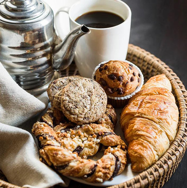 Morning Latte and Pastries