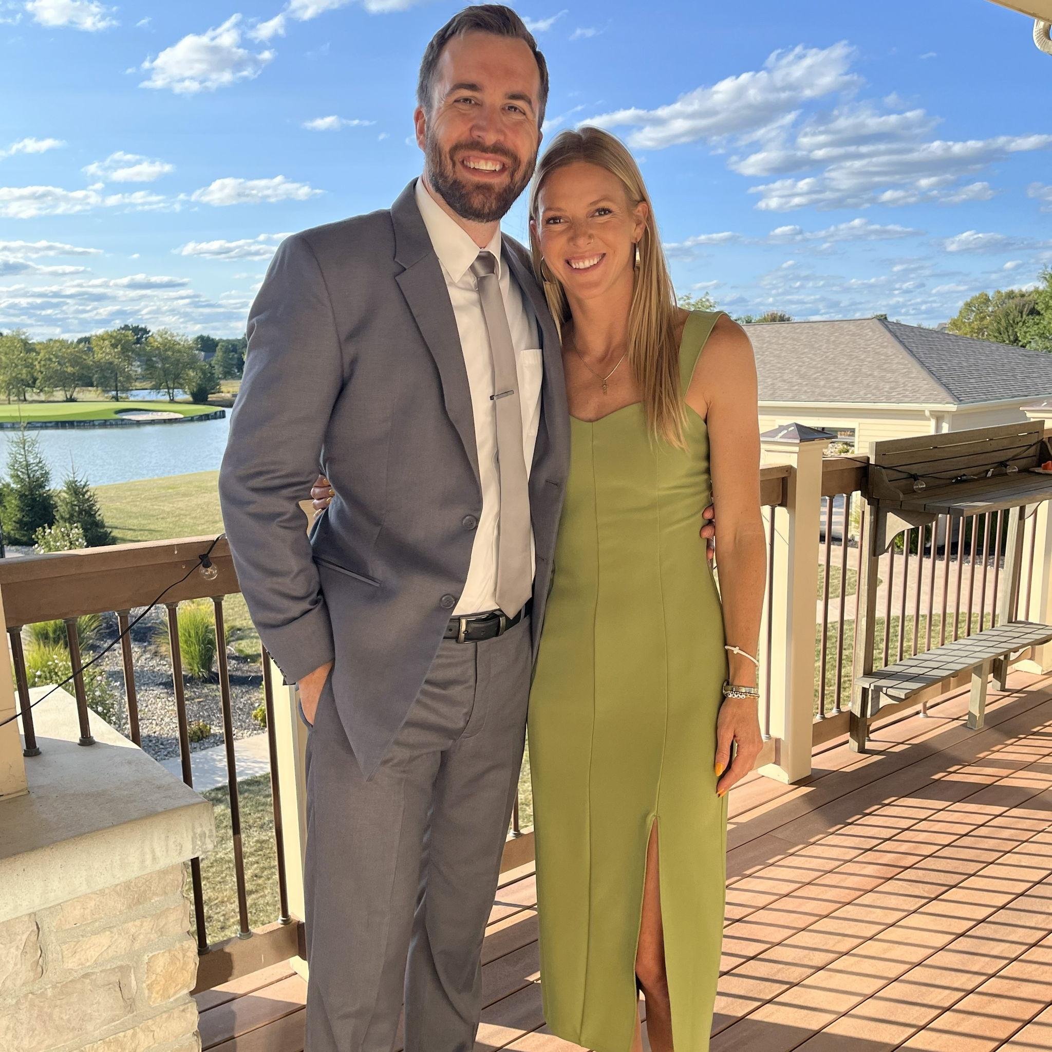 Our first wedding together with many of Brian's closest friends.