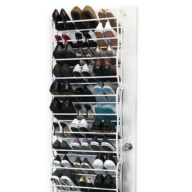 Simplify 36 pair adjustable over the door shoe rack