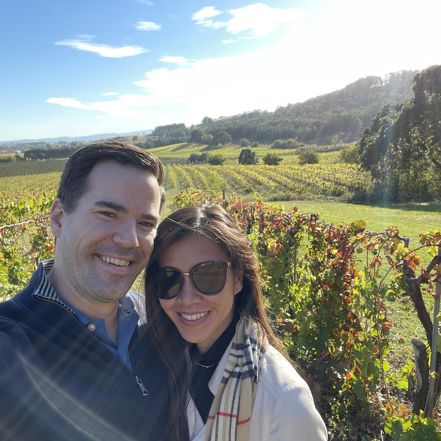 Savoring wine and moments together!