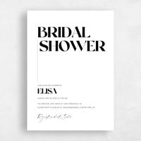White Wedding Wedding Shower Invitation - Carlisle Type
