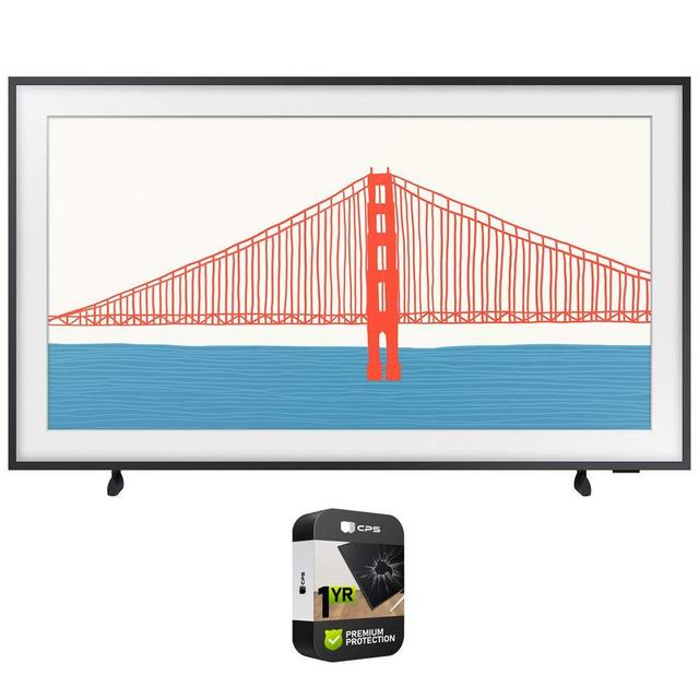 Samsung QN65LS03AAFXZA 65 Inch The Frame QLED 4K Smart TV 2021 Bundle with Premium 1 Year Extended Protection Plan