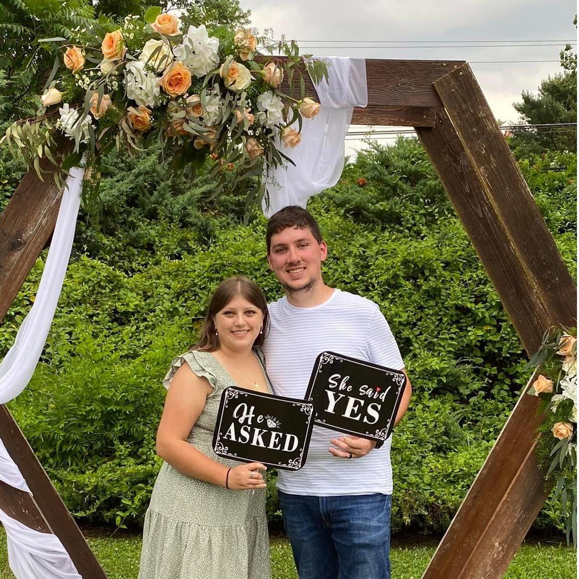 At our engagement party! June 19, 2021