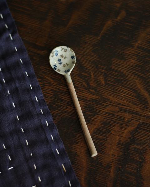 Mashiko-Yaki Hand-Painted Spoon, Floral
