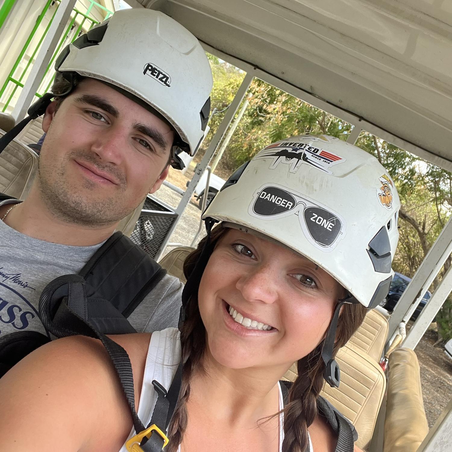 Zip lining in St. Croix