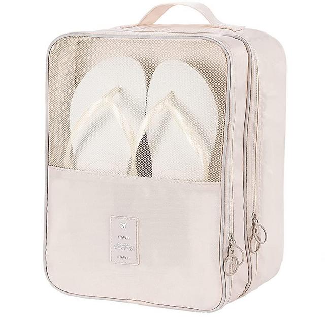 Eneteck Shoe Bags for Travel, Holds 3 Pair of Shoes Travel Bag for Packing, Travel Essentials for Flying Carry on Luggage Travel Accessories