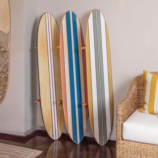 Malibu Coastal Surfboard Wall Decor
