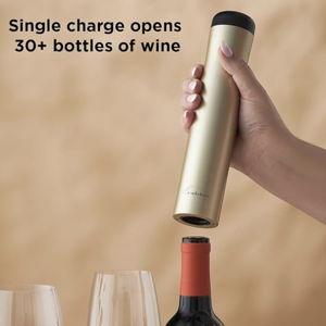 Rabbit Automatic Electric Corkscrew - Hands-Free Wine Opener with Integrated Foil Cutter, Rechargeable Cordless Electric Bottle Opener for All Cork Types - Barware Essential & Kitchen Tools