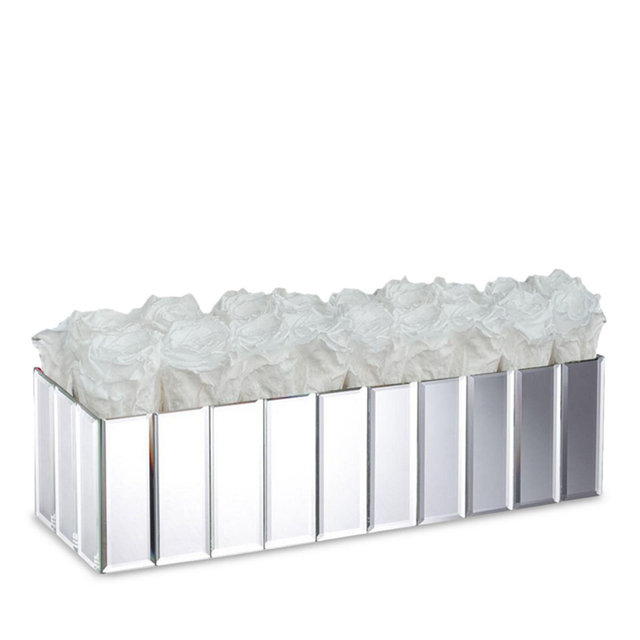 Rose Box NYC 18 Rose Modern Mirrored Centerpiece