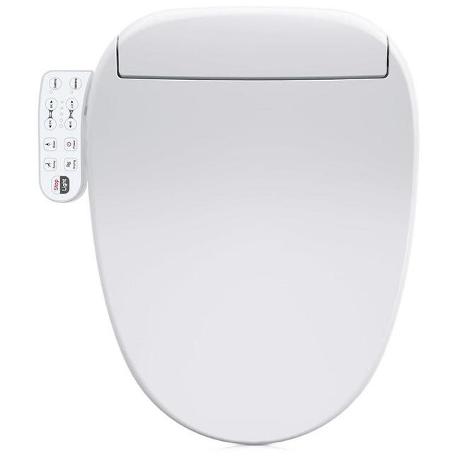 ZMJH 236 Bidet Toilet Seat Elongated - Endless Warm Water, Heated Seat & Vortex Wash, Dual Front/Rear Cleaning, Warm Air Dryer, LED Night Light, Electric-Powered (Elongated)