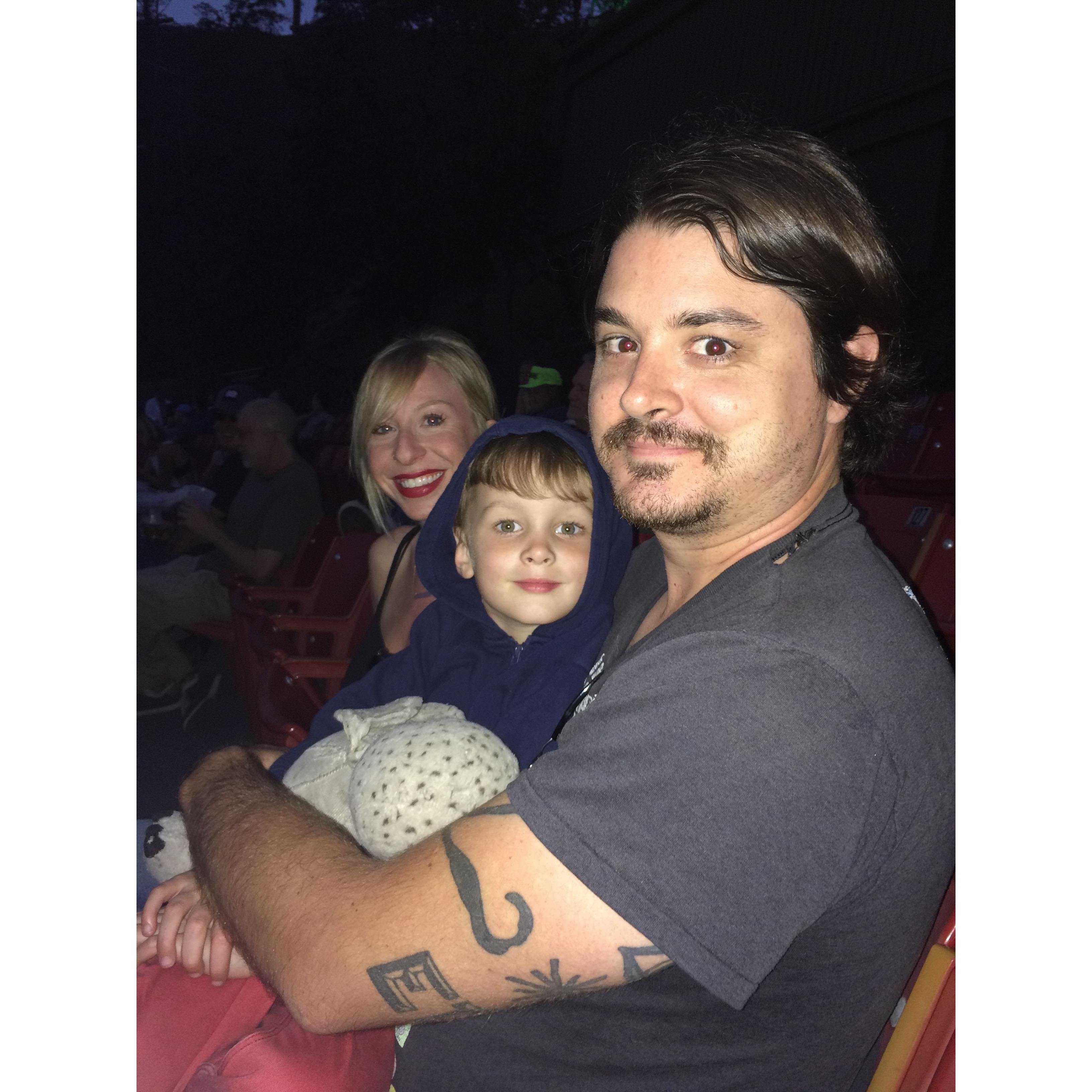 Finn goes to a concert at The Greek