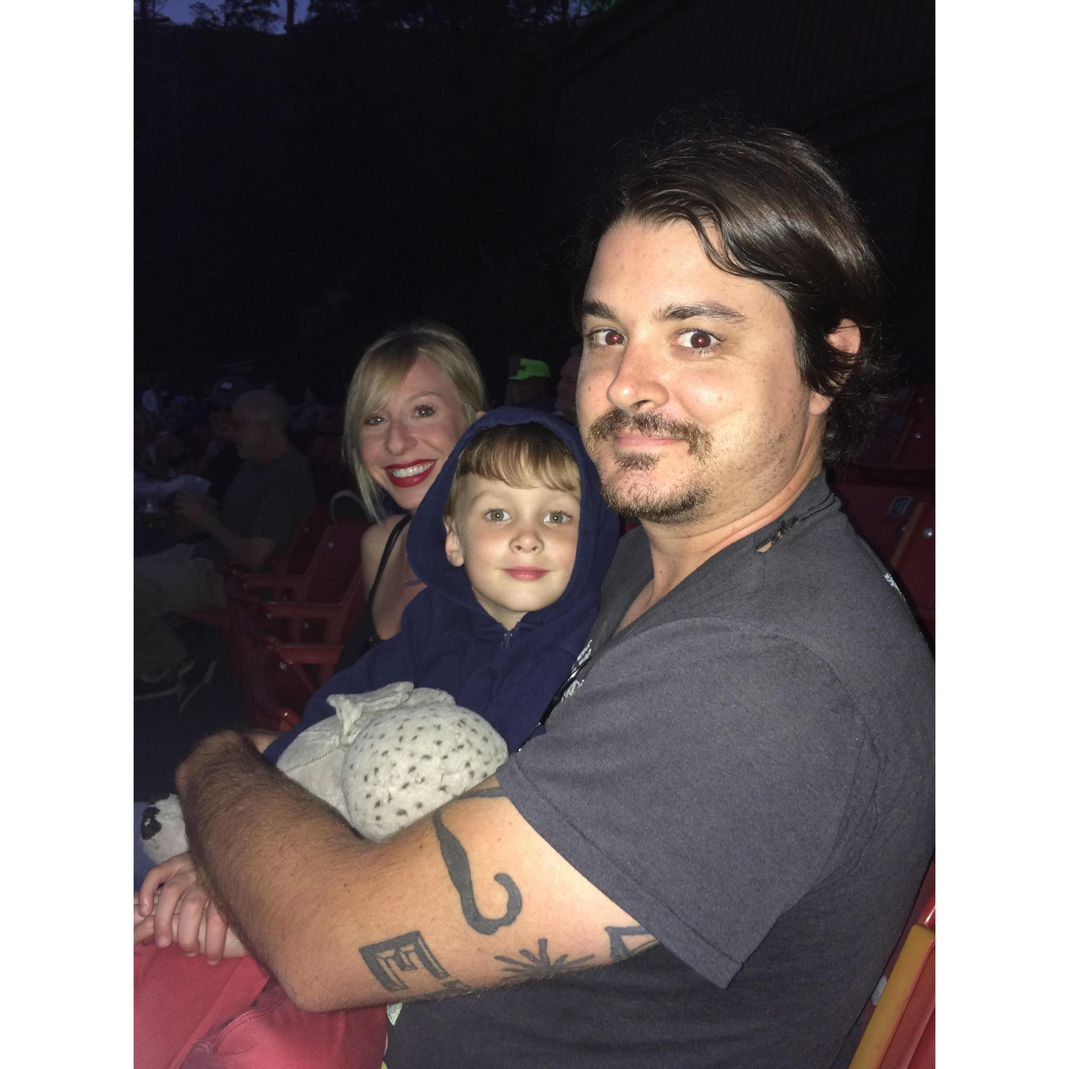 Finn goes to a concert at The Greek