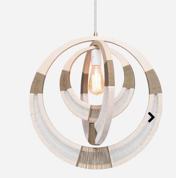Woven Necklace Pendant Lighting - White