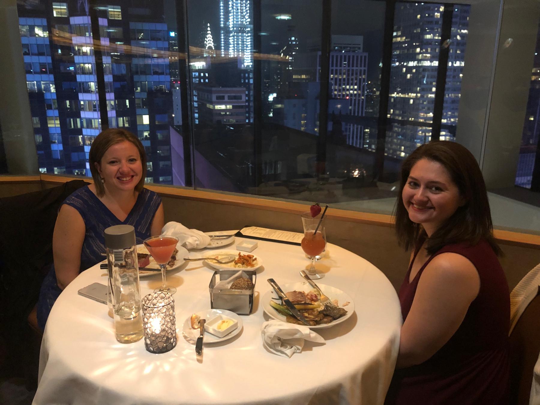 Dinner after Hamilton in NYC.