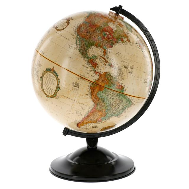 Globe With Antique Shading - Raised Relief Topographical Political Globe - 2016 Country Lines (12 Diameter)