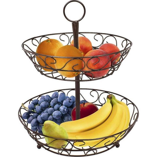 Sorbus 2 Tier Countertop Fruit Basket Holder Decorative Bowl Stand