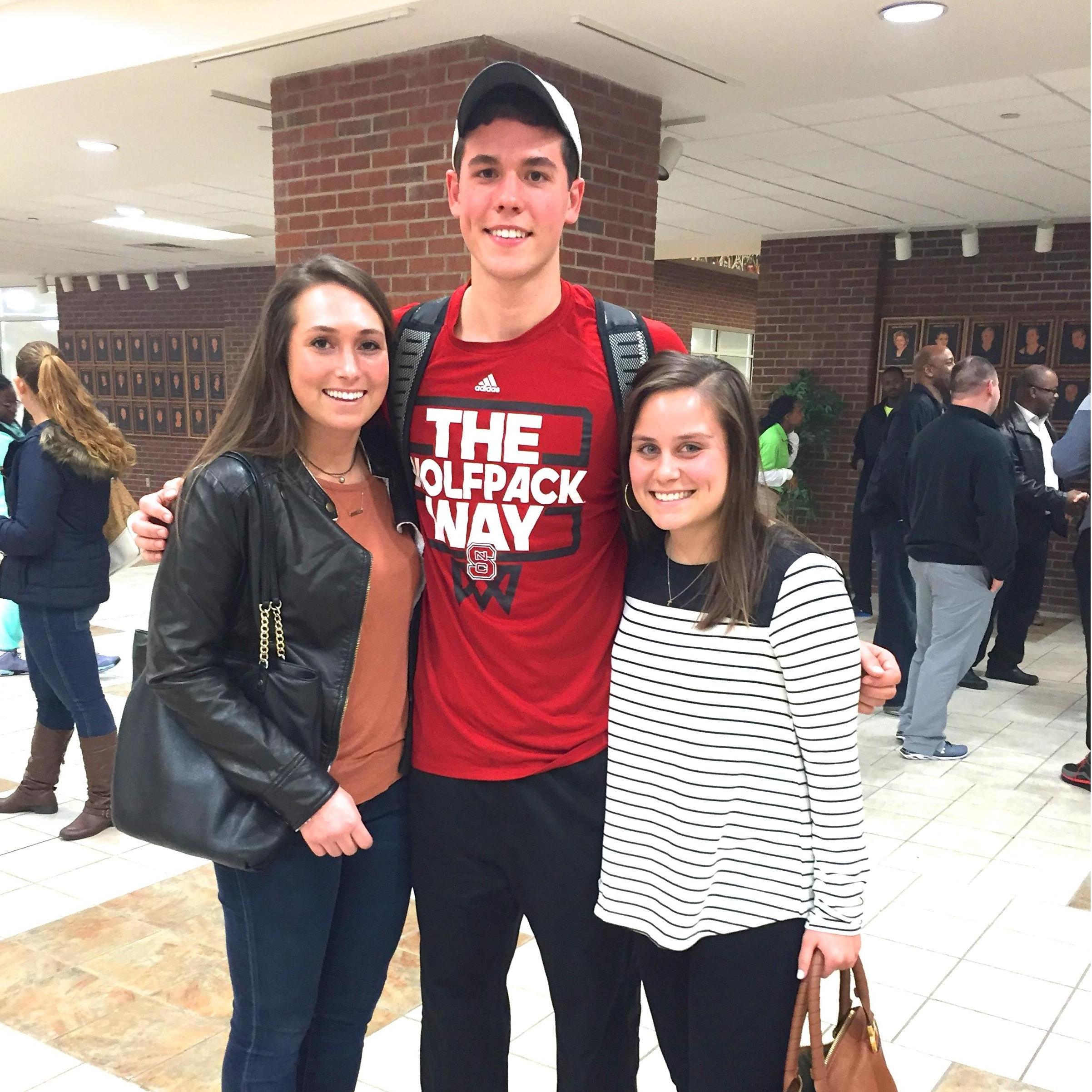 2015- Staats got Haley and Annie tickets to his last game in Littlejohn Coliseum, only stipulation was Haley had to "stay neutral" because she was in the NCSU family section.