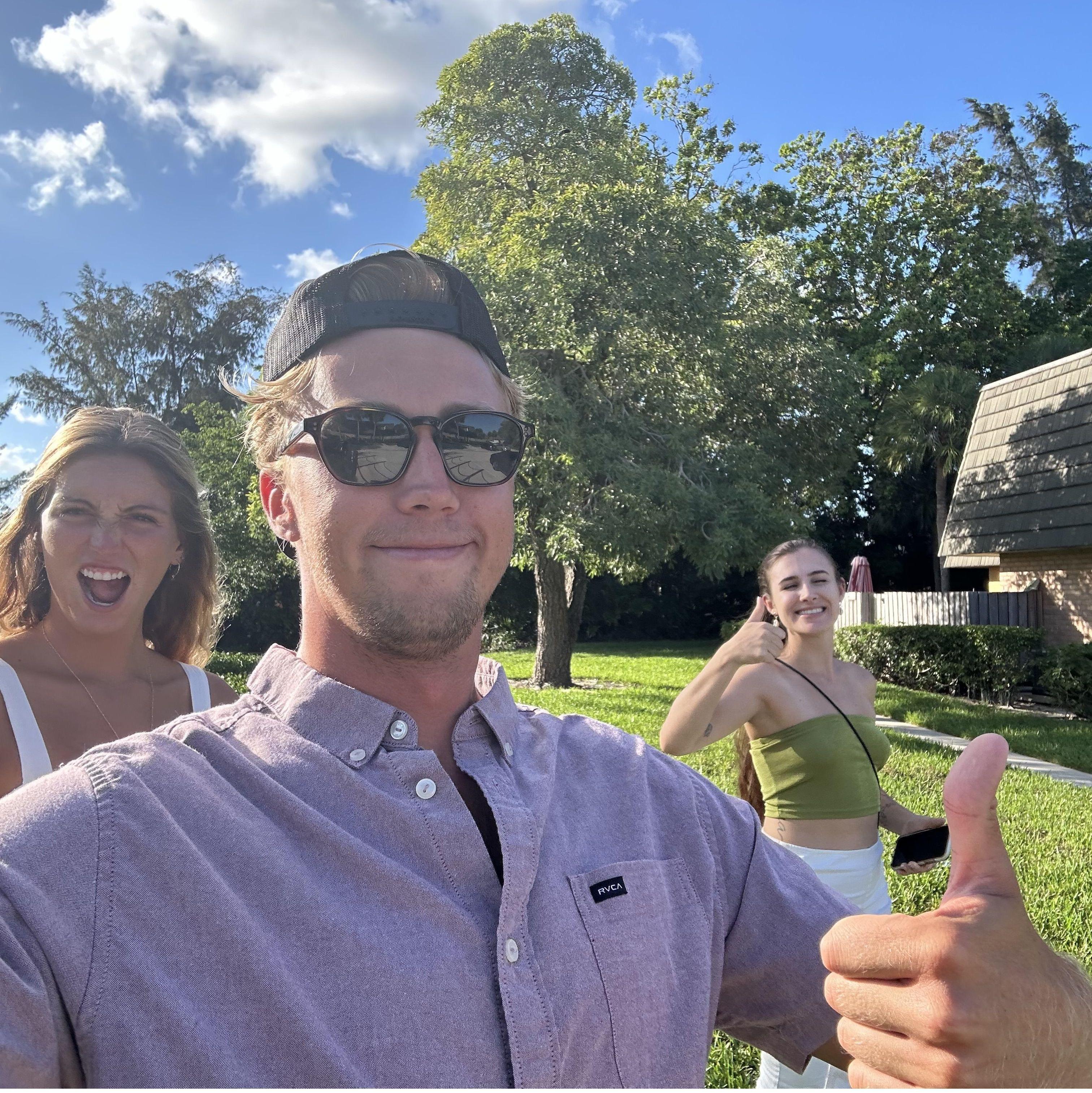 Grace, Jon, and Kaytie heading to the Red Hot Chili Peppers concert - June 2024.