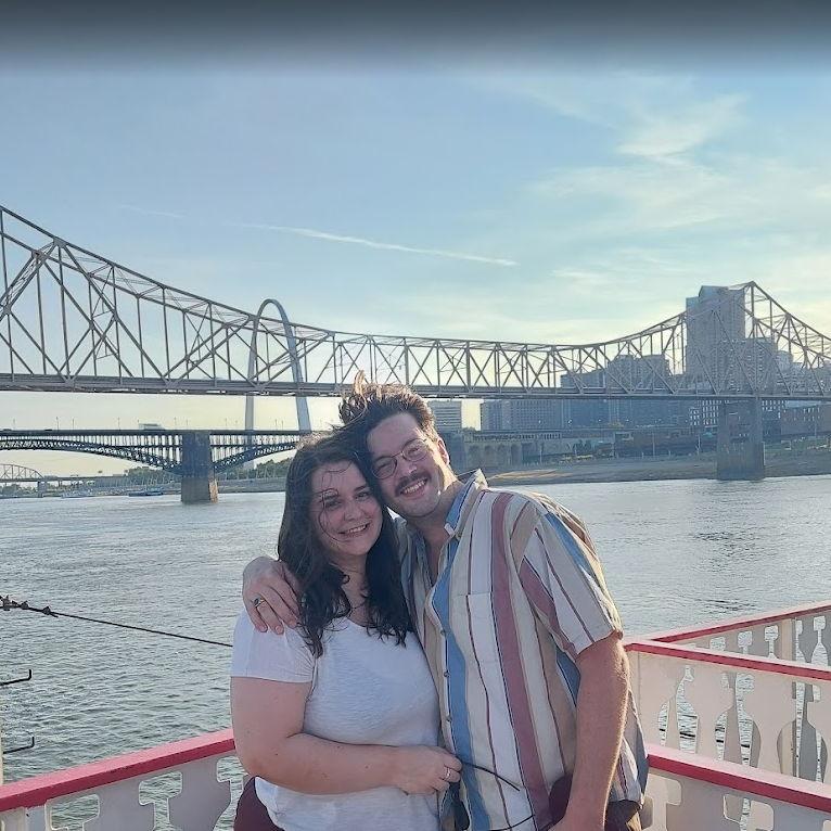 Exploring STL! About an hour later we were under the arch when we got a call from our landlord letting us know the place we'd rented for 5 years was being sold - the start of our homebuying journey!