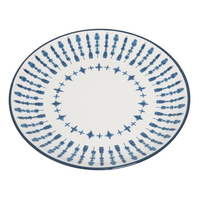 Transpac Dolomite 12.25 in. Off-White Everyday Platter