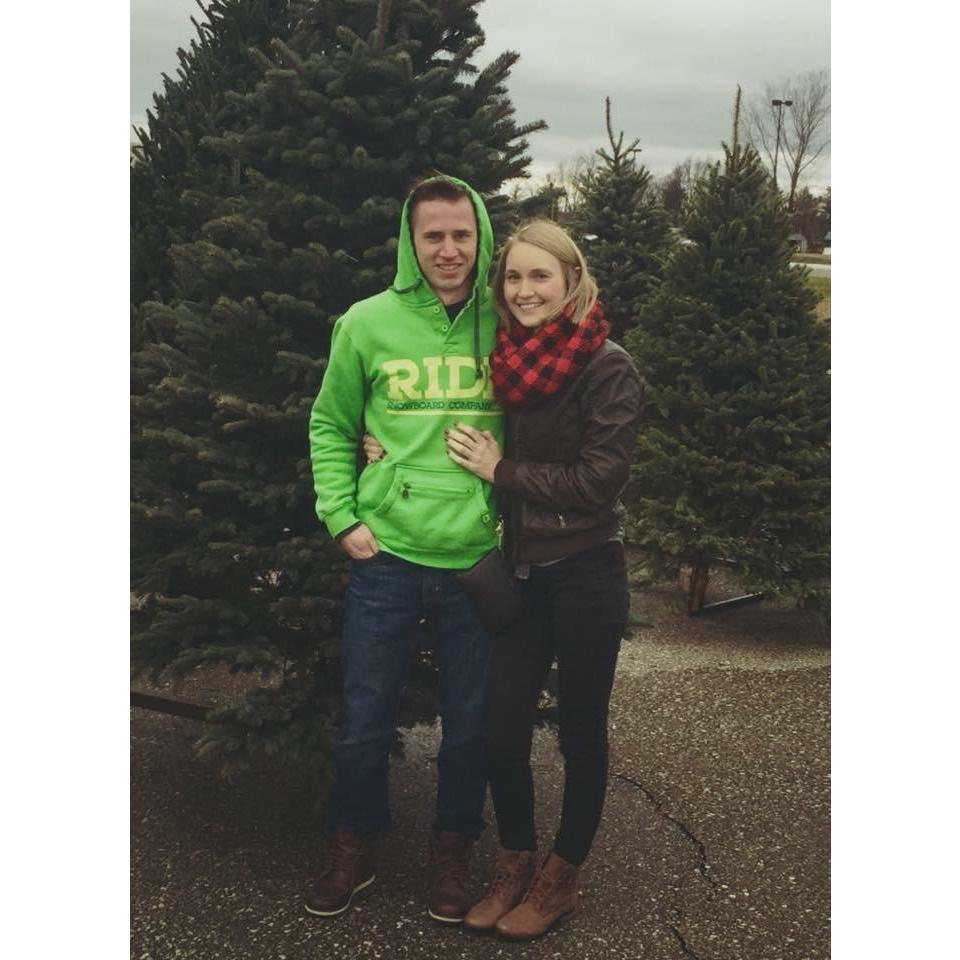 First Christmas tree together. FYI, there was a big debate over real vs fake but Molly won! Real trees for life.