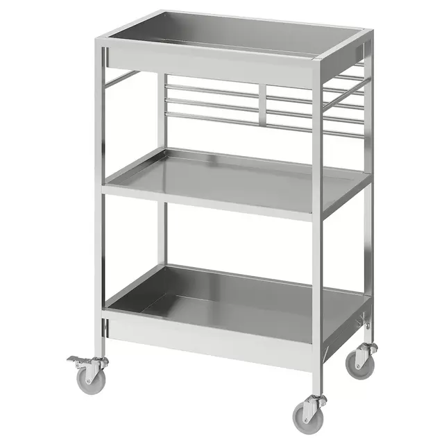 KUNGSFORSKitchen cart, stainless steel23 5/8x15 3/4 "