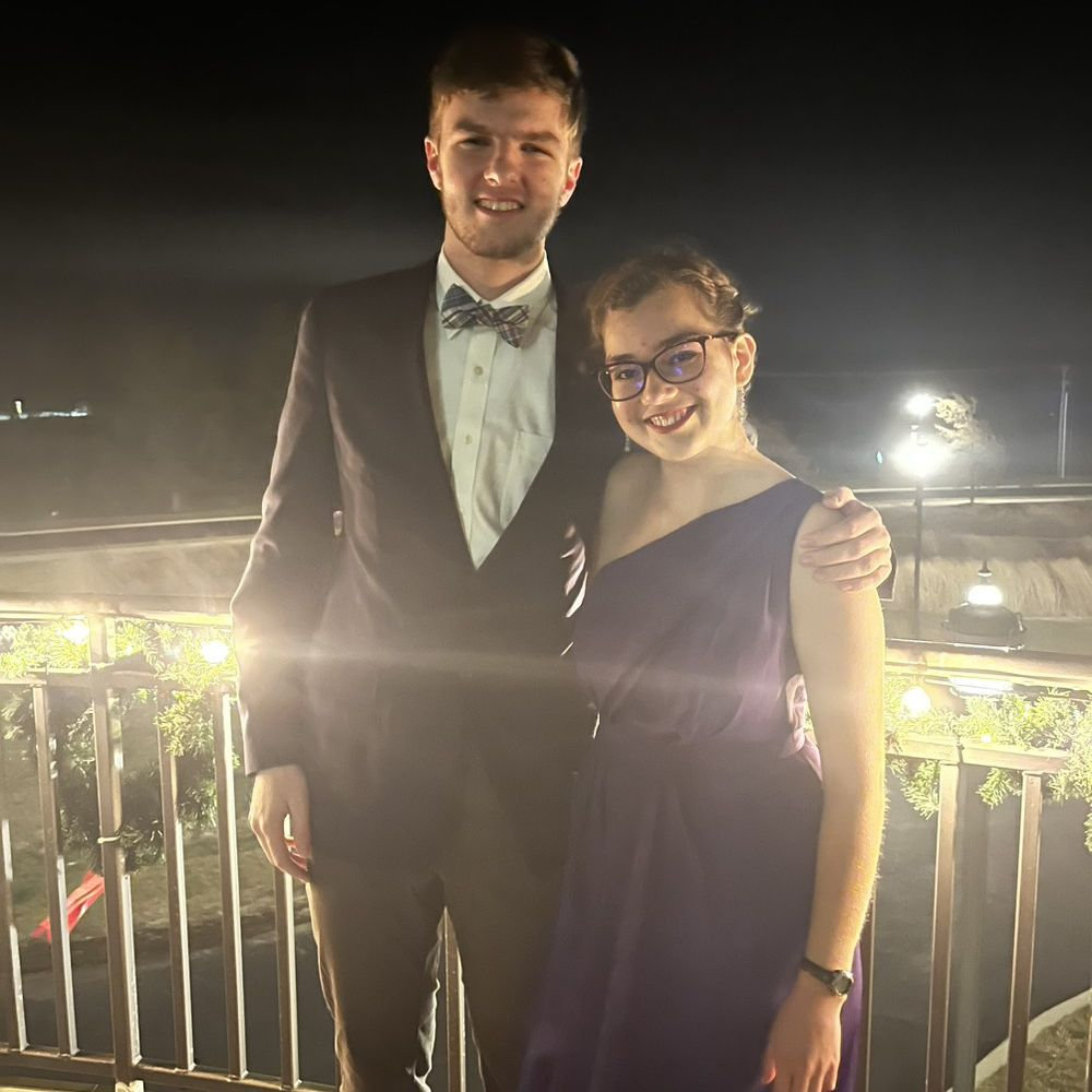 President's Ball, Freshman year. We had not expressed interest in each other at this point, but Sam said to take a picture together after I (Sophia) took a picture of both of them together :)