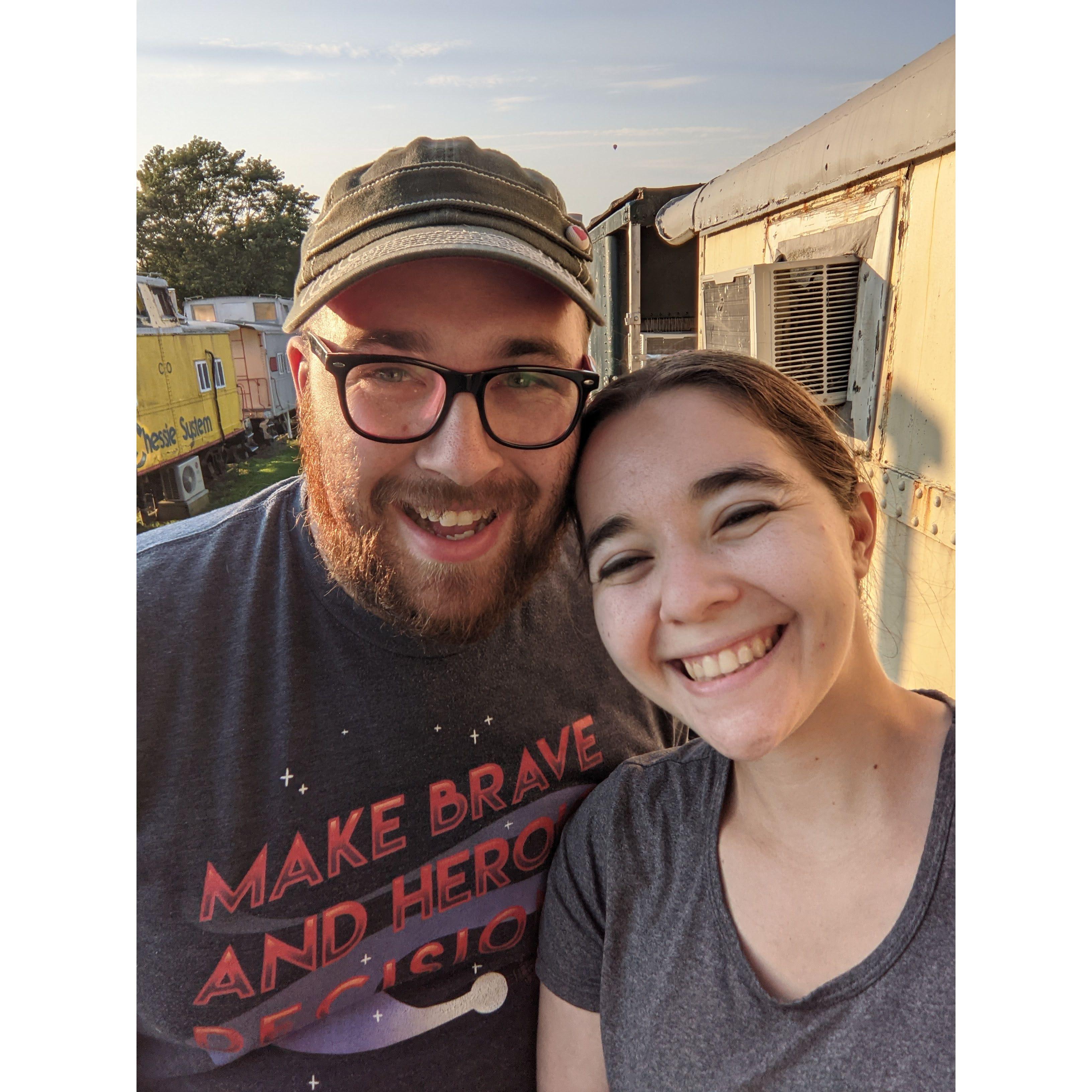Our first big vacation together (to a train themed motel)