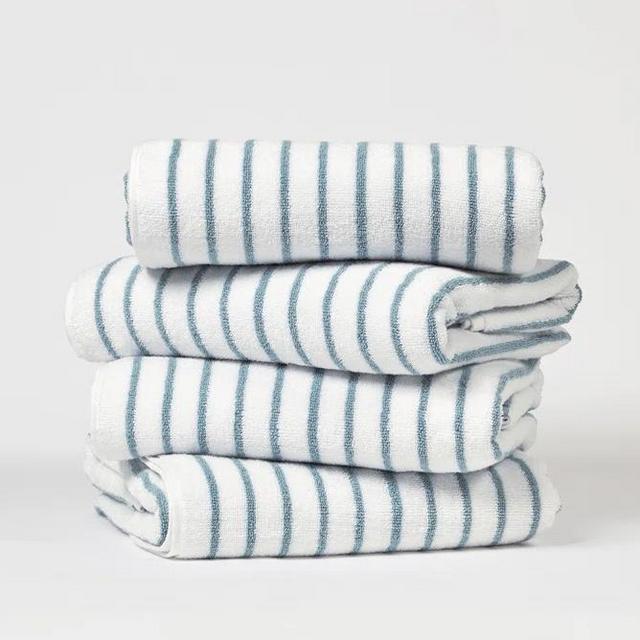 Red Barrel Studio® 4 Pack Cotton Cabana Stripe Beach Pool Towels | Wayfair